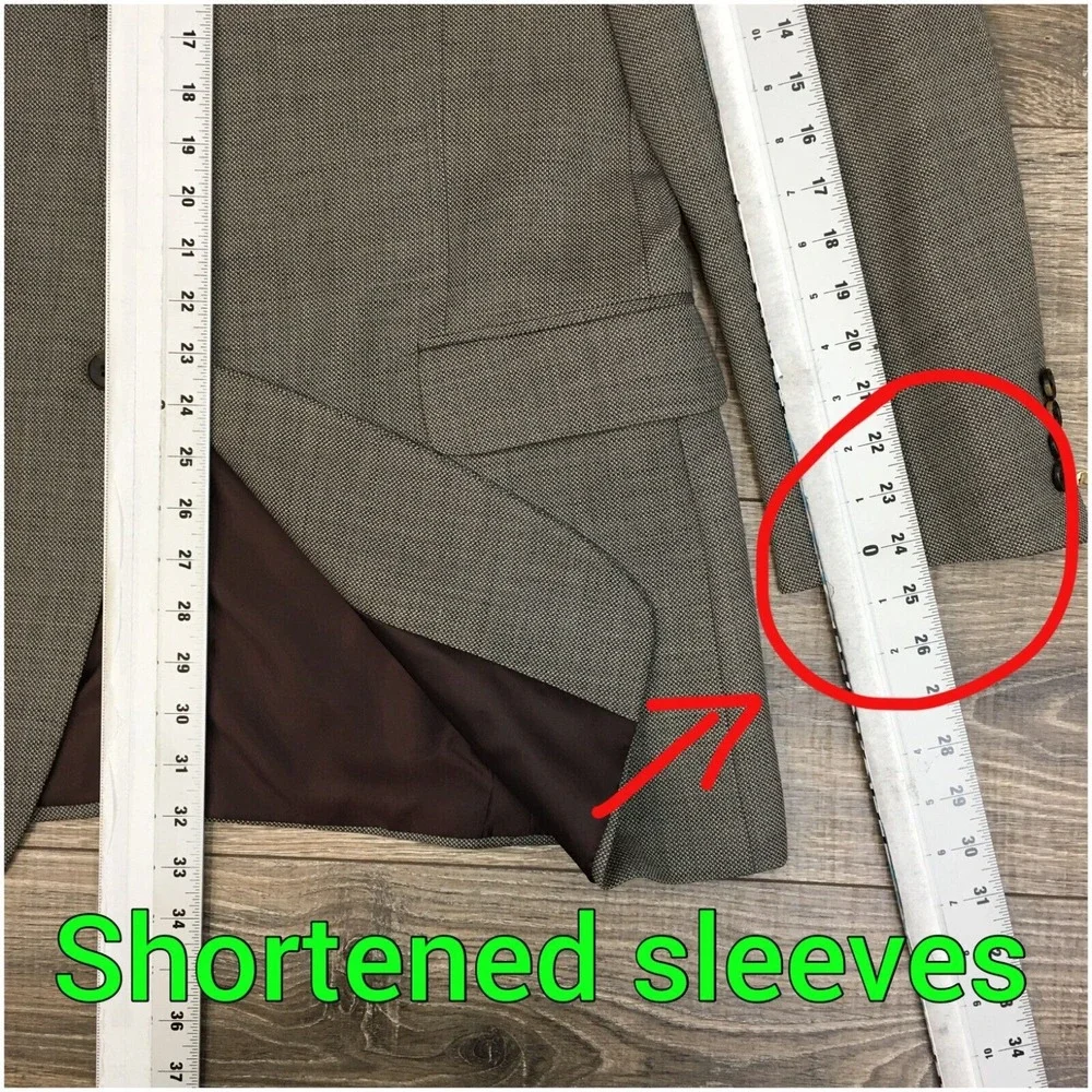 TAILORBYRD Mens Blazer Sport Coat‎ Casual Jacket Size 44L Wool Suit Tailored